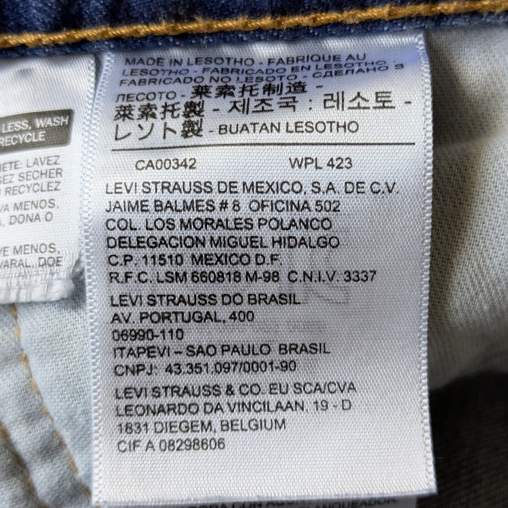 Levi's Men's 505 38x34 Regular Fit Classic Straight Denim Jeans CA00342 WPL 423 - Picture 12 of 13